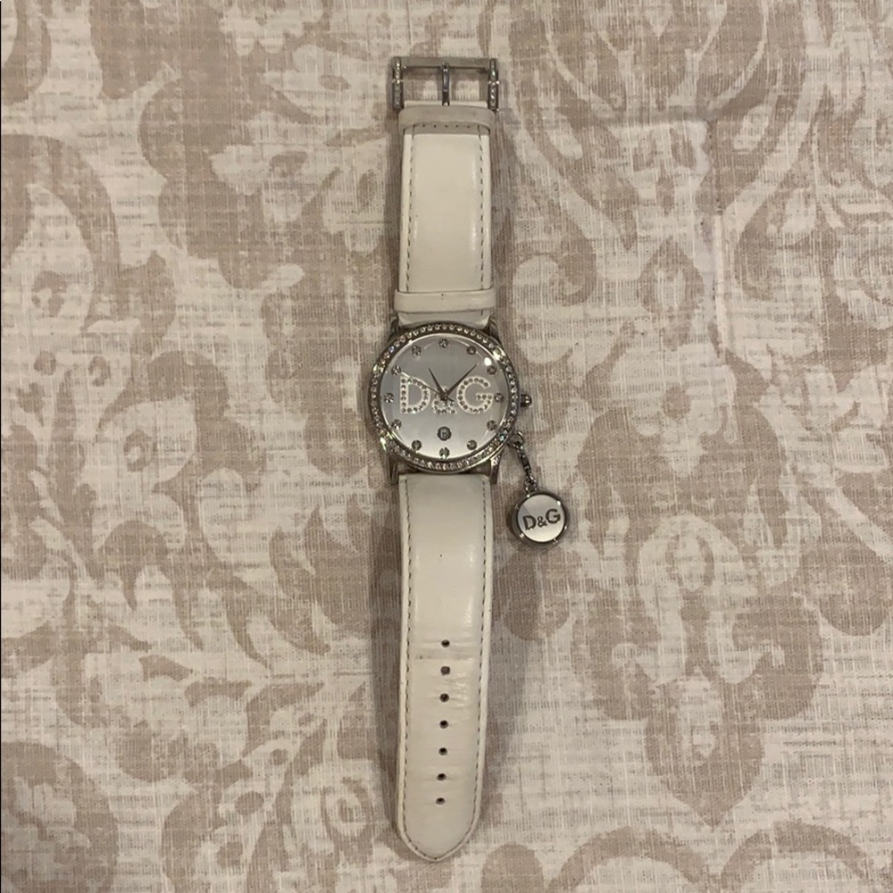 Dolce & Gabbana White Leather Watch